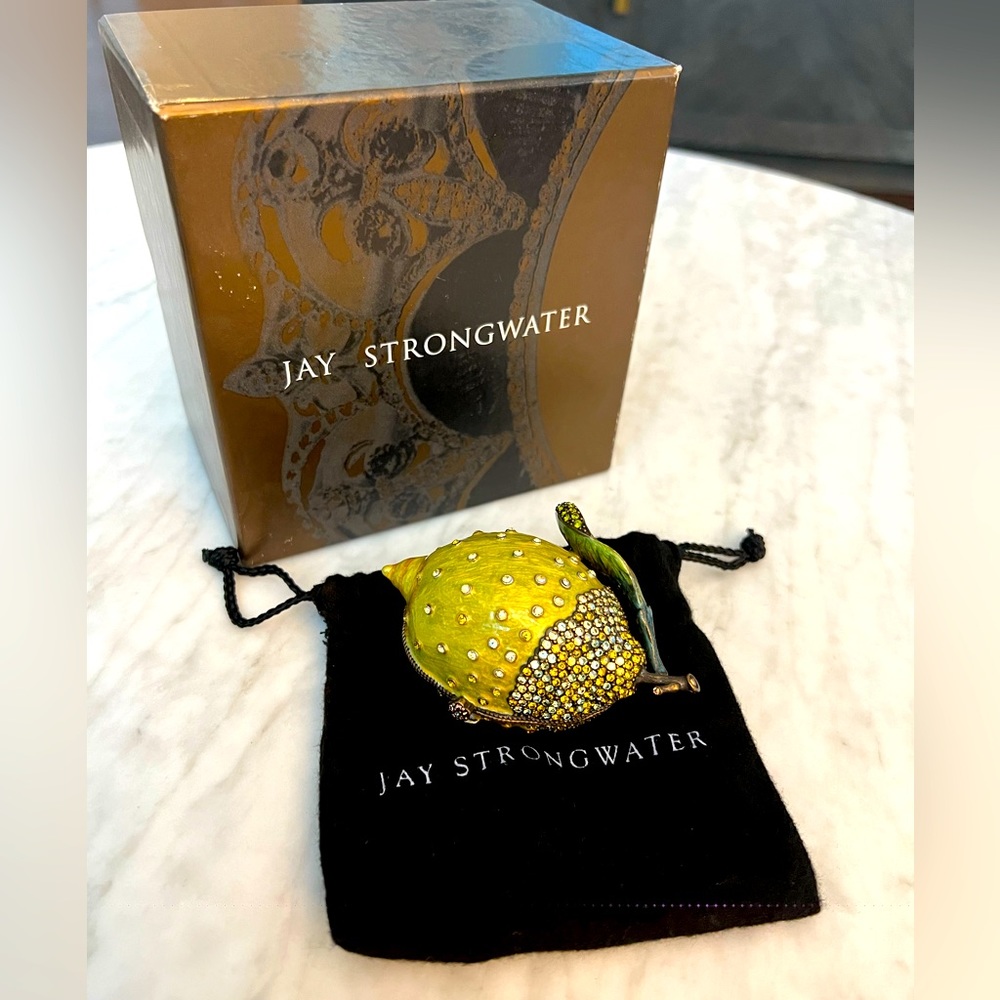 Signed! Jay Strongwater Lemon Trinket Box